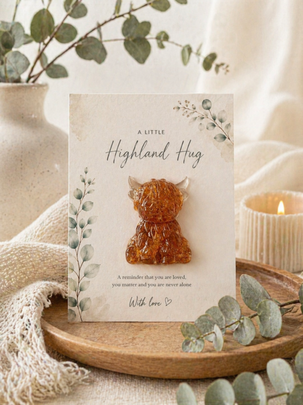 Highland Hug Keepsake | Pocket Hug Gift | Handmade Resin Gift | Comfort & Memorial Keepsake UK